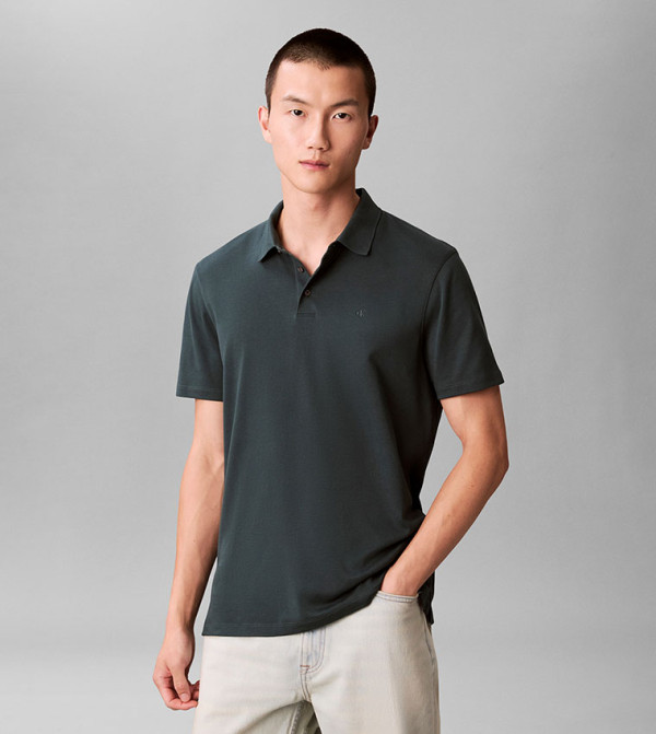 Monogram Short Sleeves Supima Polo T-Shirt