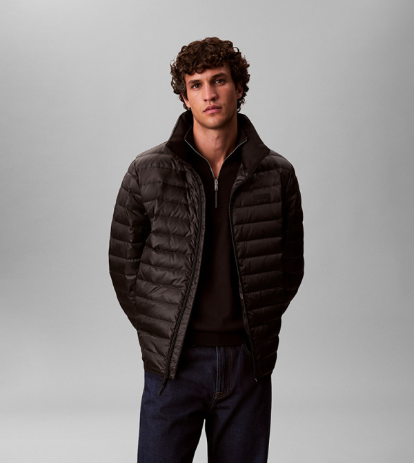 Quilted High Neck Puffer Jacket