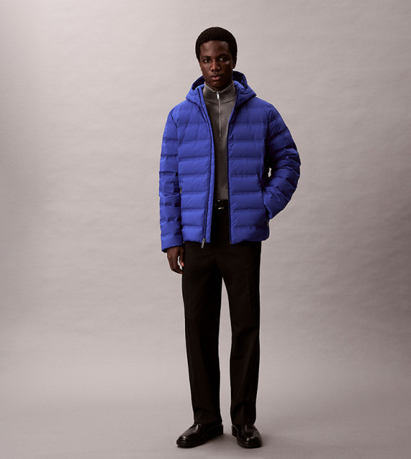 Solid Hooded Puffer Jacket