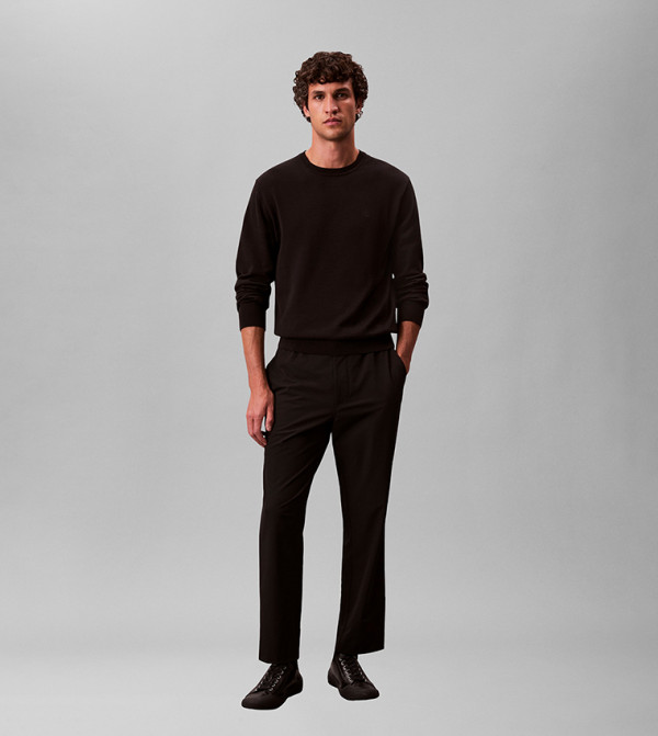 Solid Straight Fit Pants