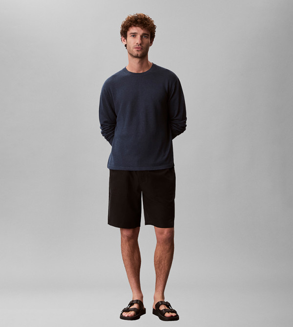 Solid Drawstring Waist 9" Shorts