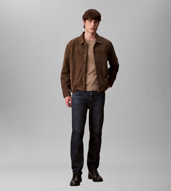 Washed Straight Fit Jeans
