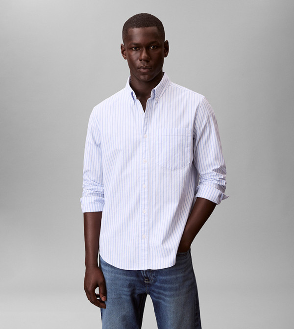 Striped Long Sleeves Oxford Shirt