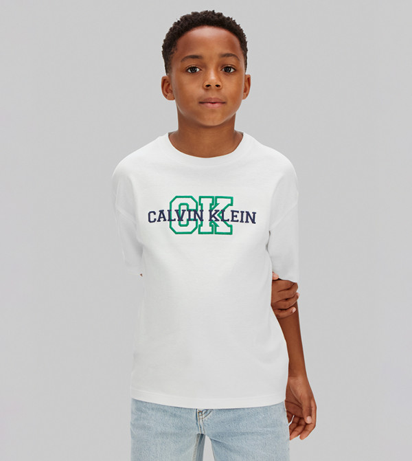 Varsity Logo Embroidered Short Sleeves T-Shirt