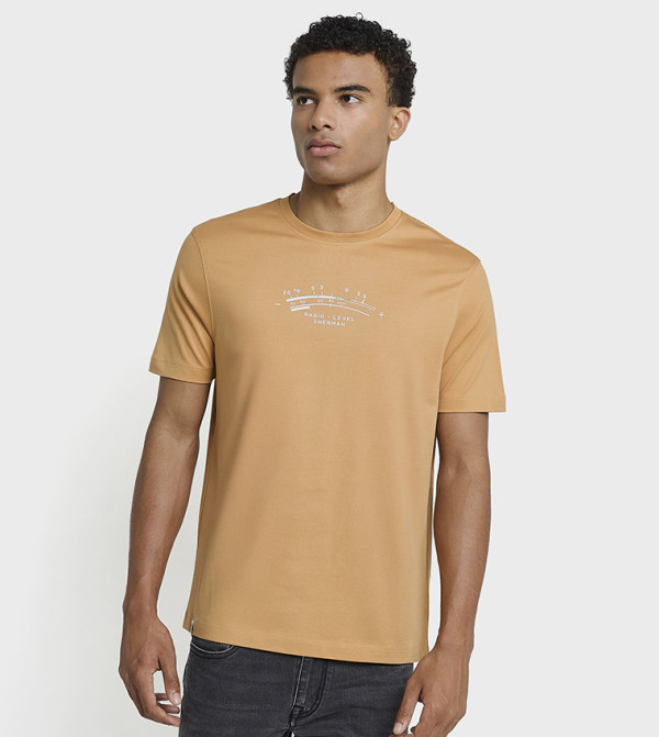 Printed Crew Neck Cotton T-Shirt