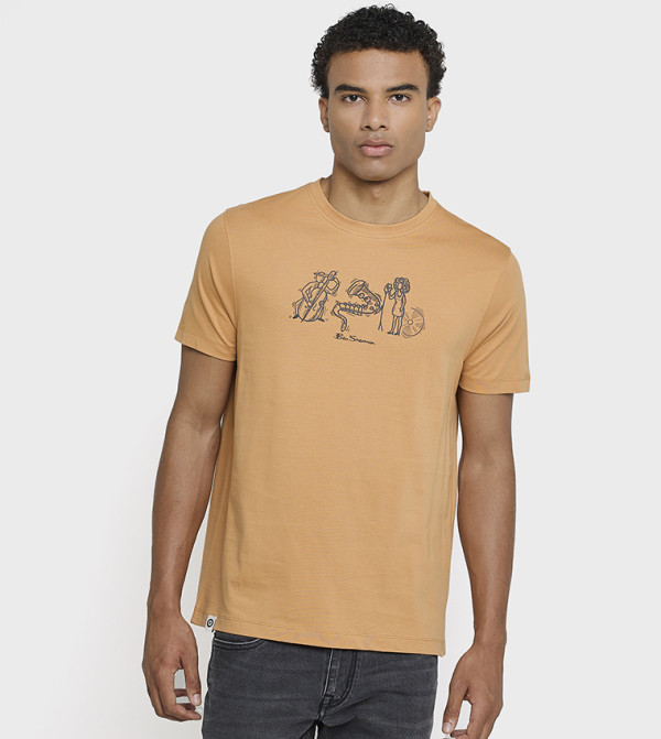 Printed Crew Neck Cotton T-Shirt