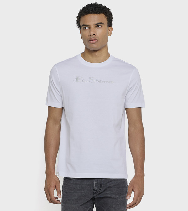 Printed Crew Neck Cotton T-Shirt