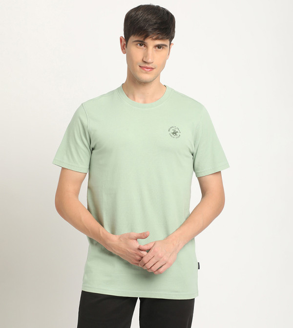Logo Embroidered Crew Neck T-Shirt
