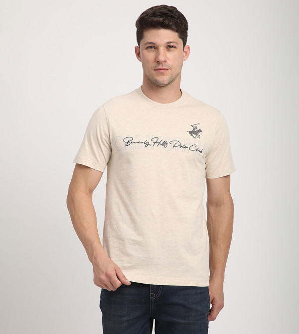 Logo Embroidered Crew Neck T-Shirt