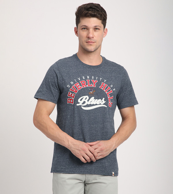 Logo Embroidered Crew Neck T-Shirt