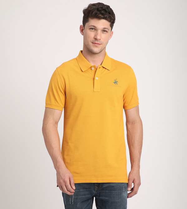 Logo Embroidered Short Sleeves Polo T-Shirt