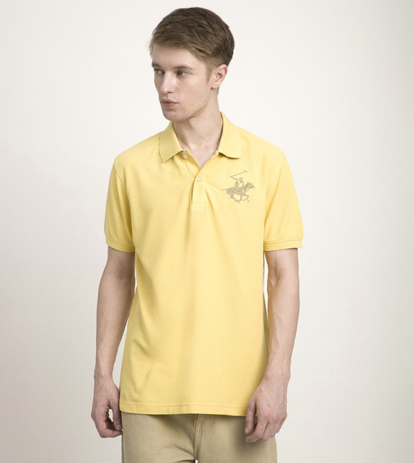 Logo Embroidered Short Sleeves Polo T-Shirt