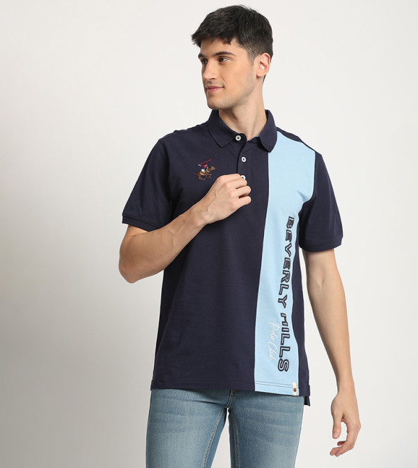 Color Block Logo Detail Polo T-Shirt