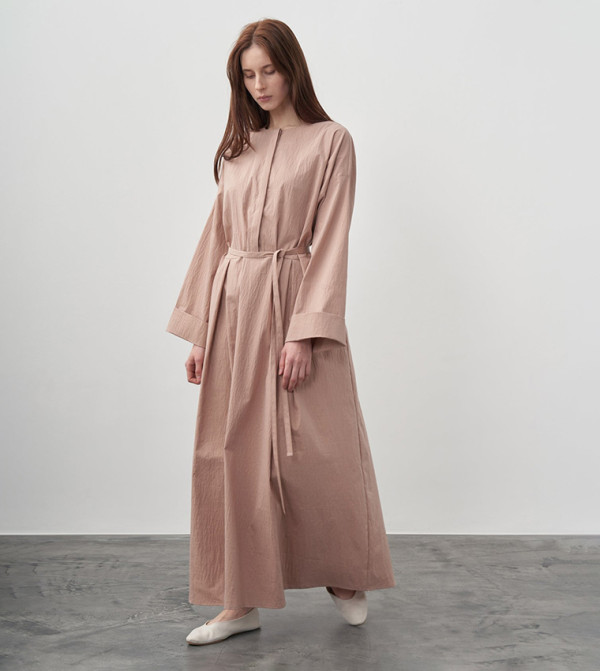 KORE Crinkled Belted Maxi Dress