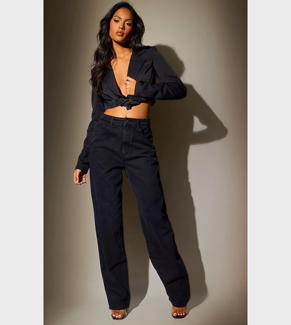 Tall Washed High Waist Boyfriend Fit Jeans