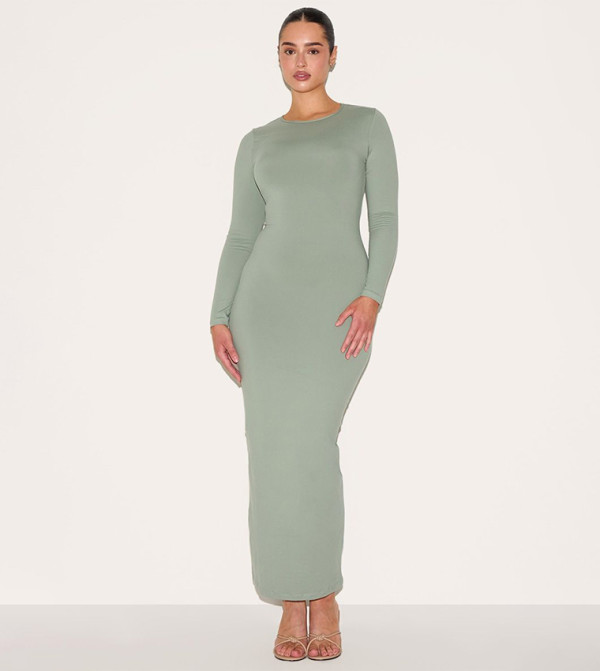 Shape Sculpted Long Sleeves Maxi Dress