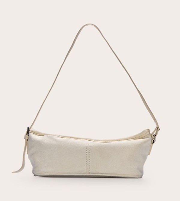 Suede Slim Buckle Strap Shoulder Bag