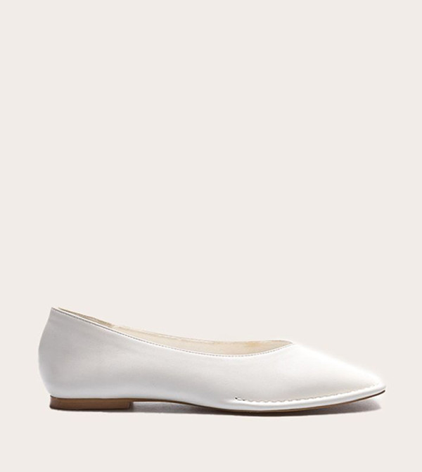 PU Croc Square Toe Ballerinas