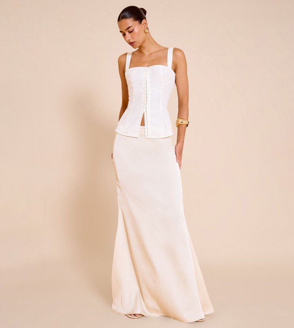 Satin Floaty Maxi Skirt