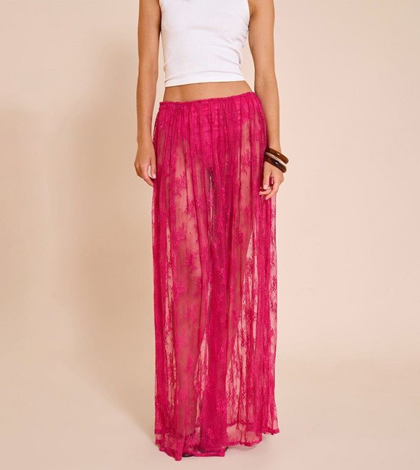 تنورة ماكسي شفافة 