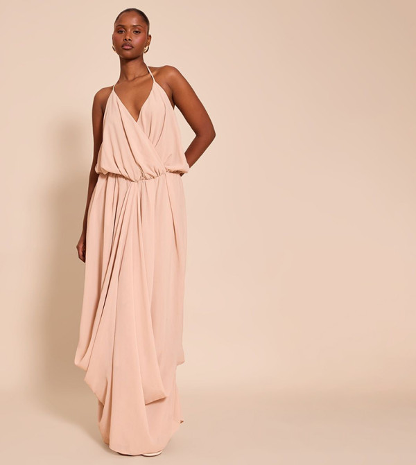 Chiffon V-Neck Maxi Dress