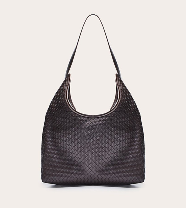 PU Woven Shoulder Bag