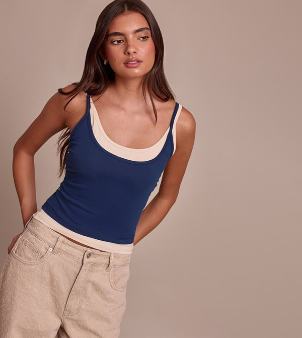 Overlay Detail Strappy Top