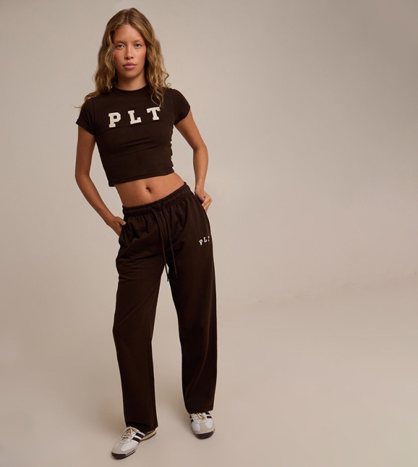 Logo Oversized Wide Leg Sweatpants