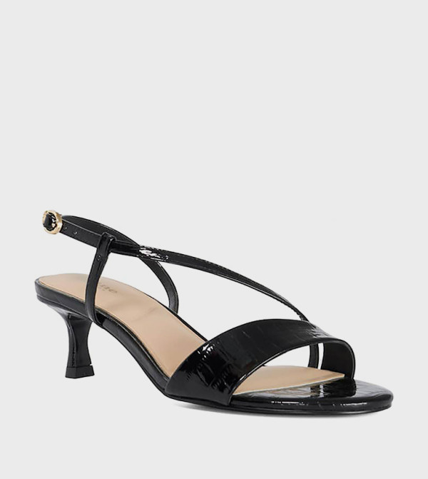 MALIK Croc Textured Heeled Sandals