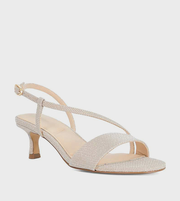 MALIK Croc Textured Heeled Sandals