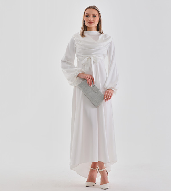 Ruched High-Low Dress