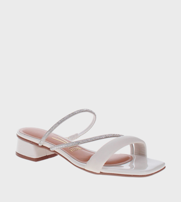 XAJE Embellished Low Block Heel Sandals