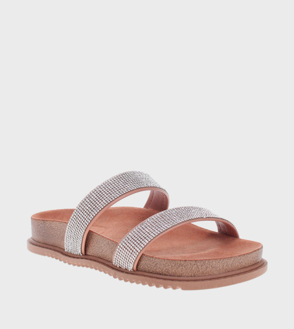 HERMIONE Embellished Flatform Sandals