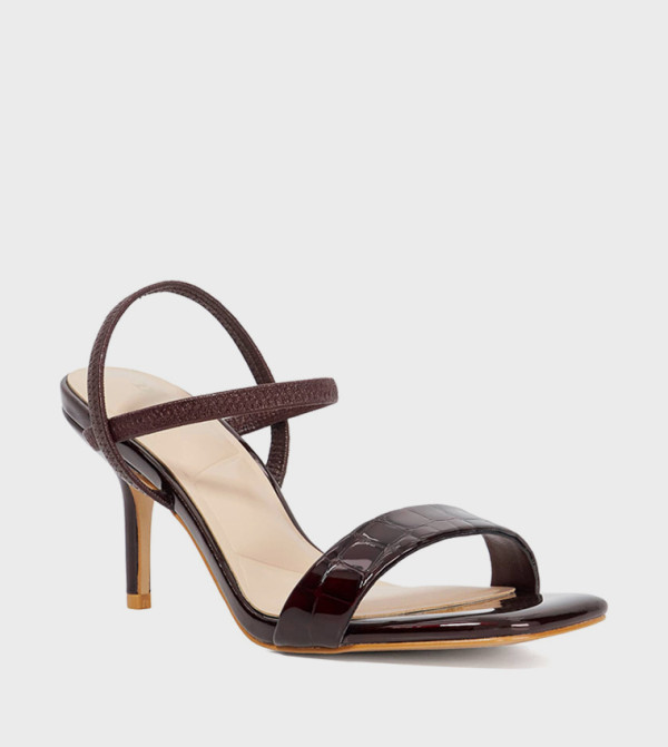 صتدل كعب بنقشة جلد تمساح 