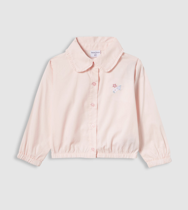 قميص بخصر مطاطي مطرز