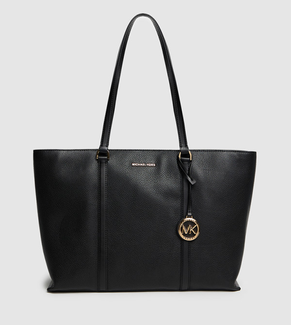 Textured Zippered Tote Bag