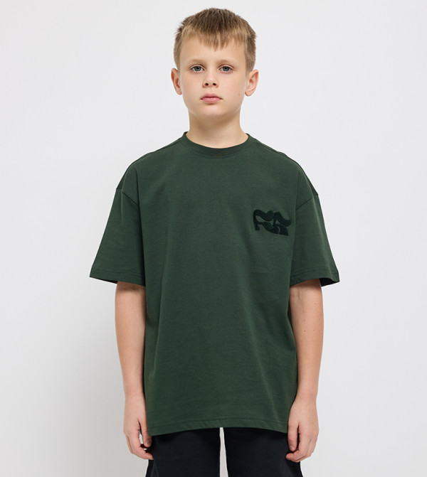 Applique Detail Short Sleeve Oversized T-shirt