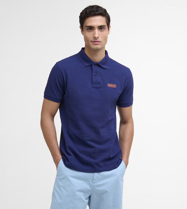 ESSENTIAL Logo Printed Short Sleeves Polo T-Shirt