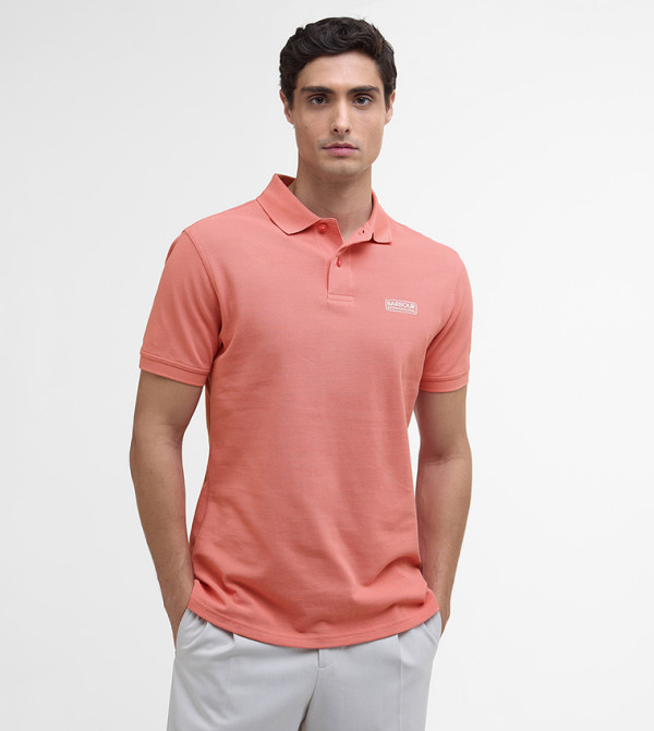 ESSENTIAL Logo Printed Short Sleeves Polo T-Shirt
