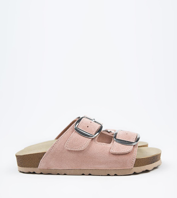 IRENE Genuine Leather Double Strap Comfort Sandals