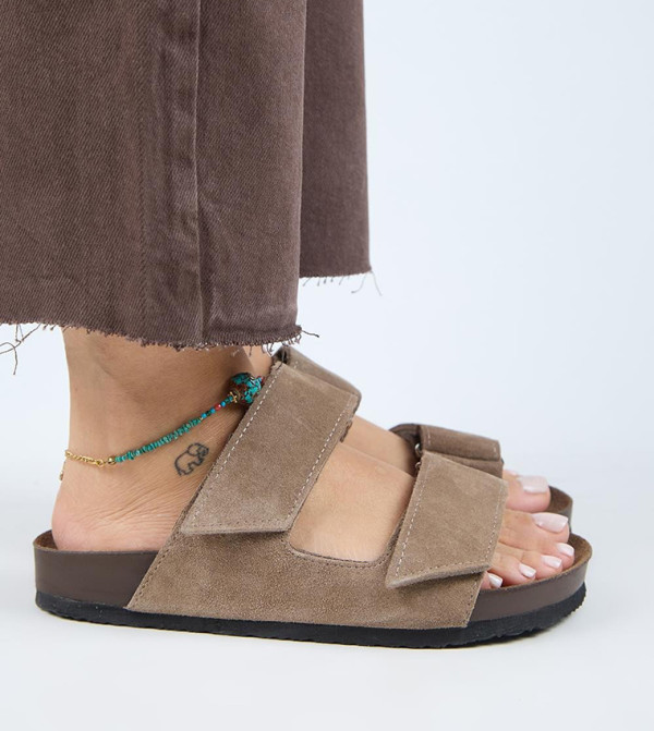 VINA 2 Genuine Leather Double Velcro Comfort Sandals