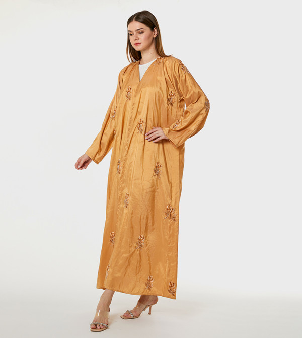 Embroidered Taffeta Abaya