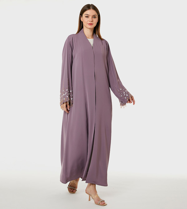 عباية ندى مطرزة  يدويًا 