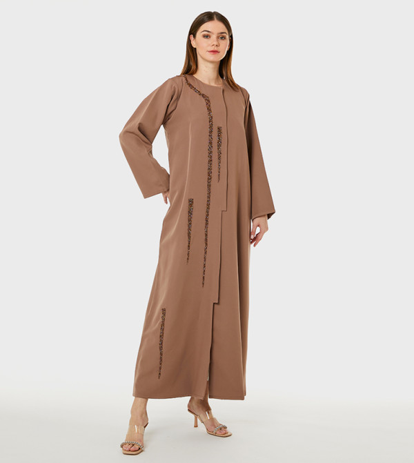 Indonesian Crepe Hand Embellished Abaya