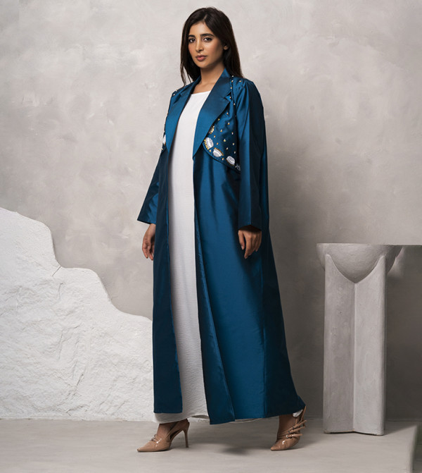 Embellished Collared Abaya