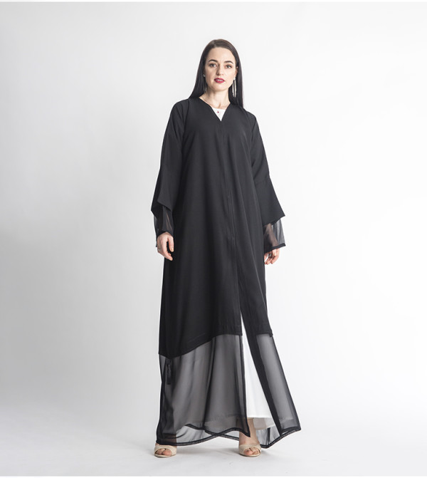 Long Sleeves V-Neck Abaya