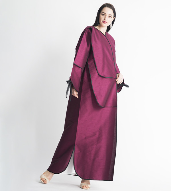 Long Sleeves V-Neck Abaya