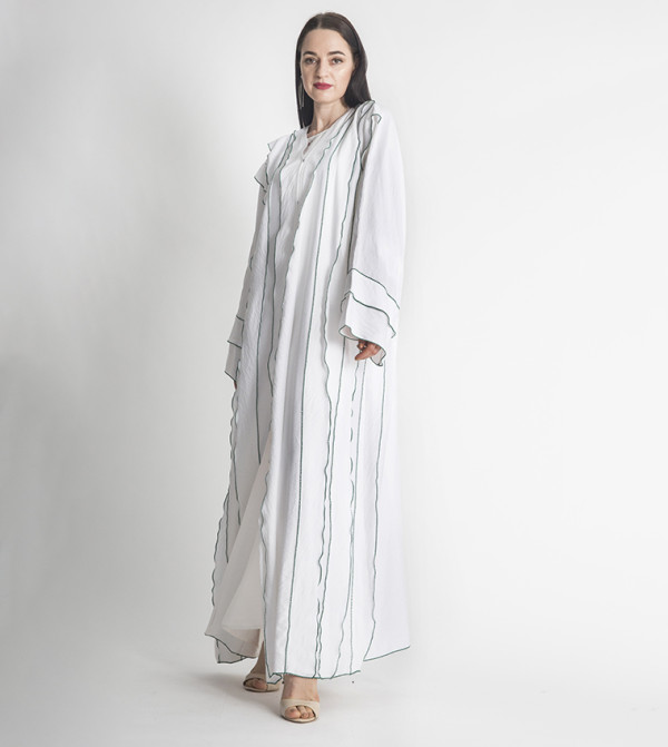 Long Sleeves V-Neck Abaya