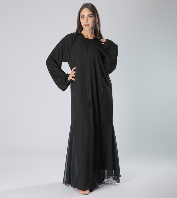 Embellished Long Sleeves V-Neck Abaya