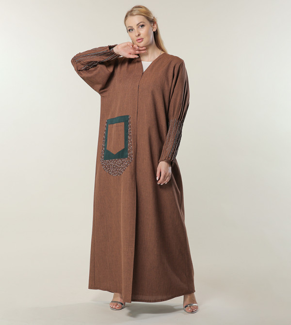 Embellished Pocket Detailed Abaya